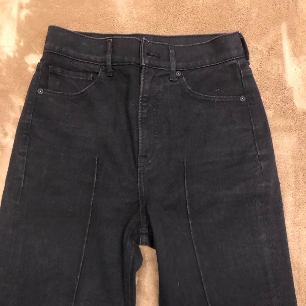 Express Jeans Women's Black Size 2 Super High Rise Straight Leg